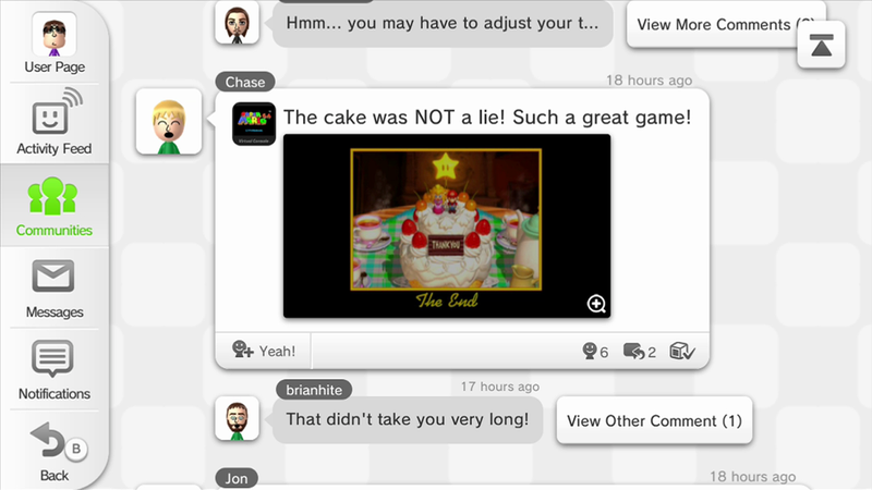 Illustration for article titled Miiverse Reacts To Super Mario 64 On Wii U